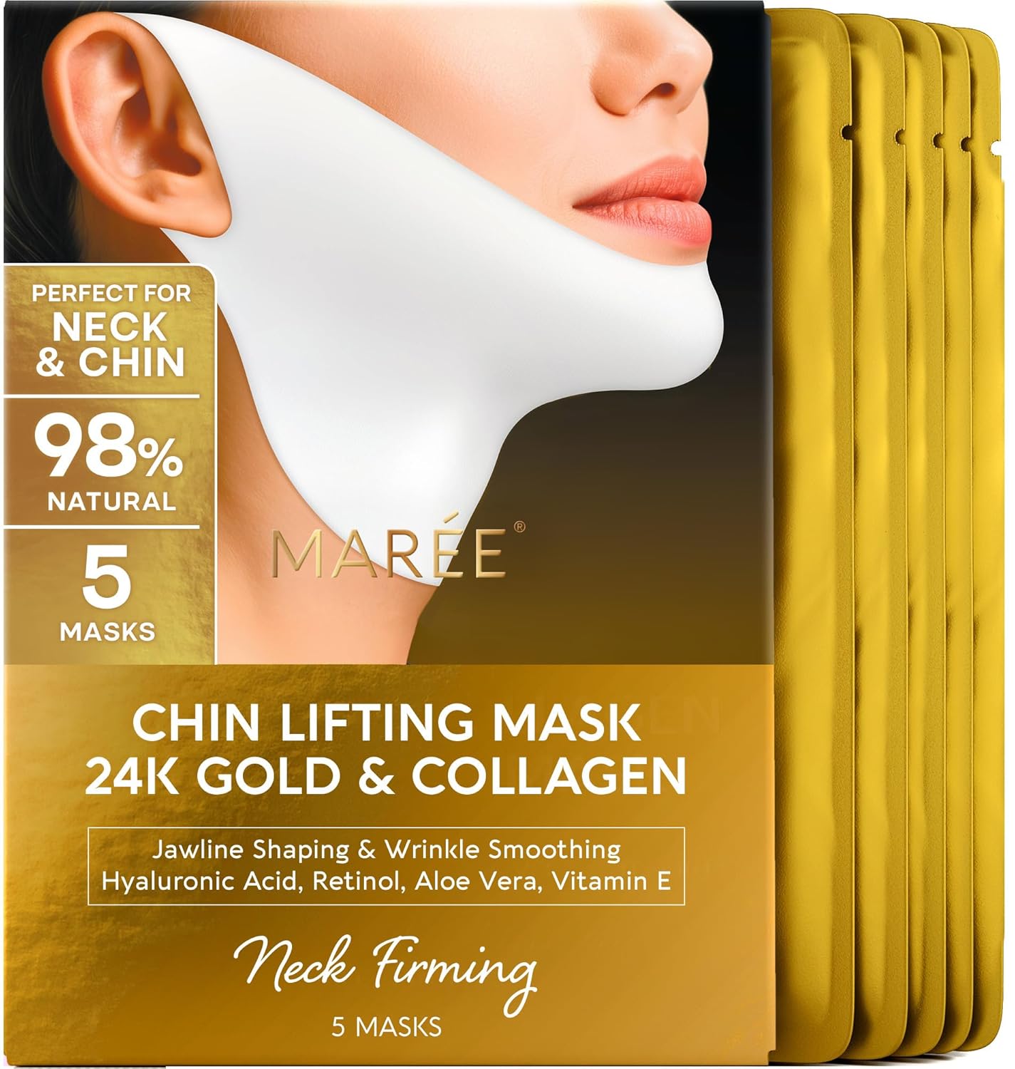 V-Line Gold Mask | قناع شد الفك